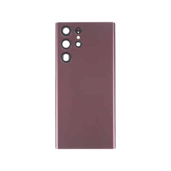 Back Cover+Camera Lens Samsung Galaxy S22 Ultra/S908 Burgundy